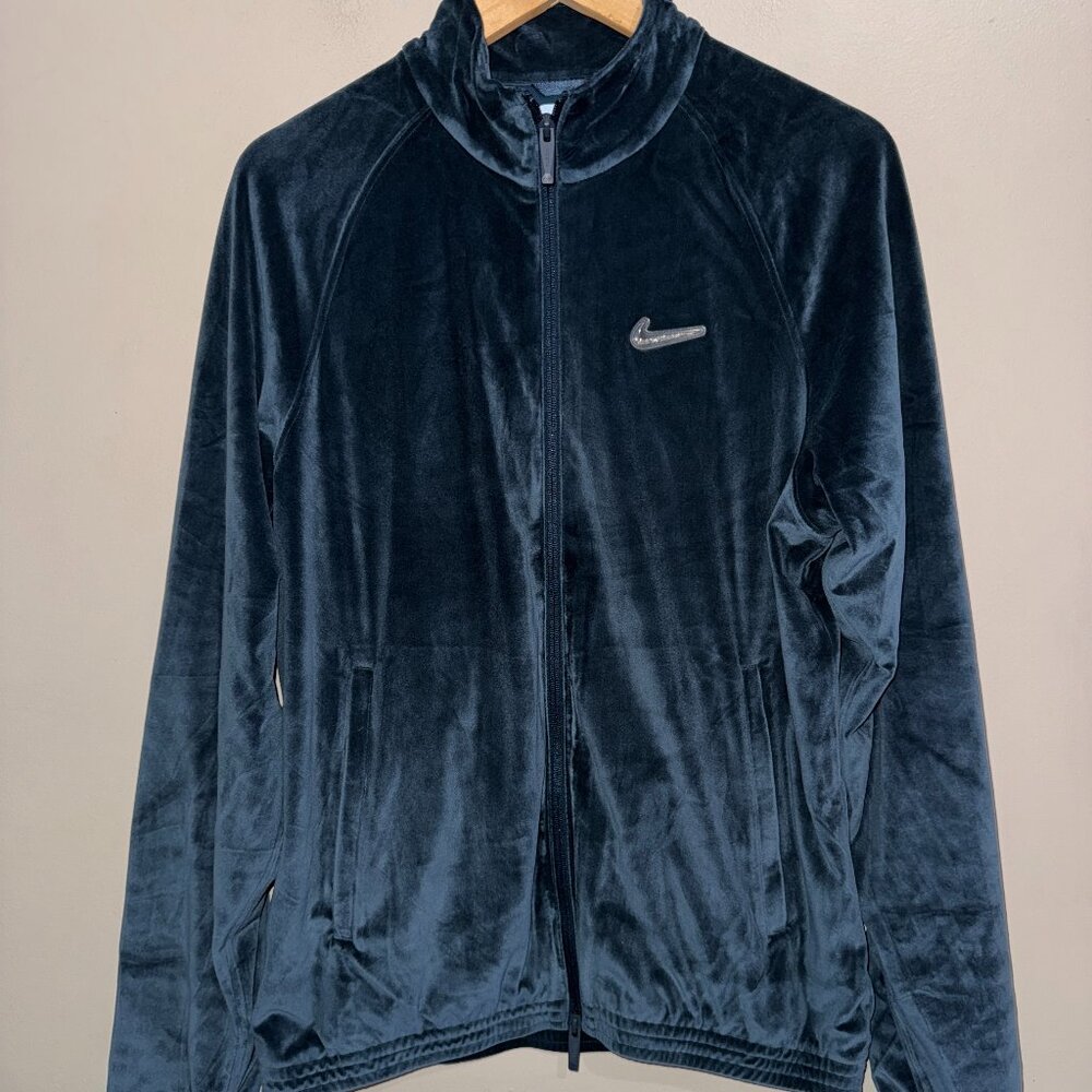 Nike x NOCTA Swarovski Velour Track Jacket Armory Navy DV3734-454 Men Size M NEW